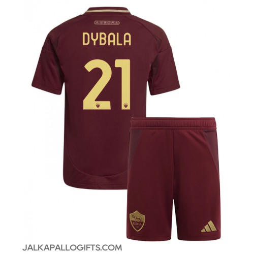 AS Roma Paulo Dybala #21 Koti Peliasu Lasten 2024-25 Lyhythihainen (+ Lyhyet housut)